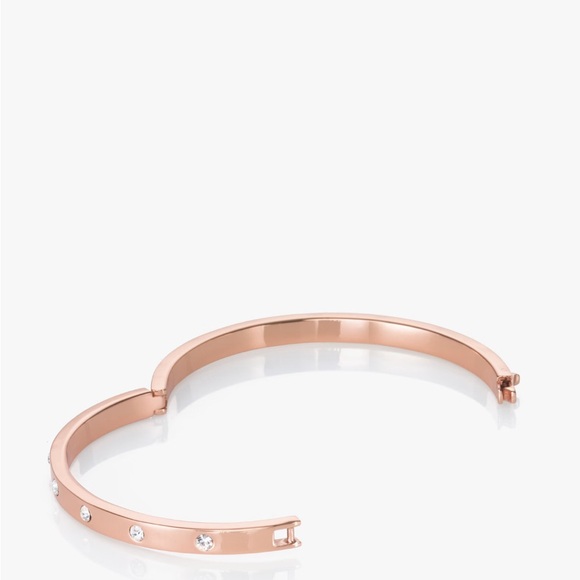 Kate Spade Set In Stone Hinged Bangle (Rose Gold) - Picture 4 of 7